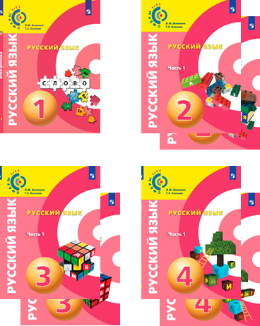 Обложки учебников проекта «Сферы 1-11». Русский язык с 1 по 4 классы